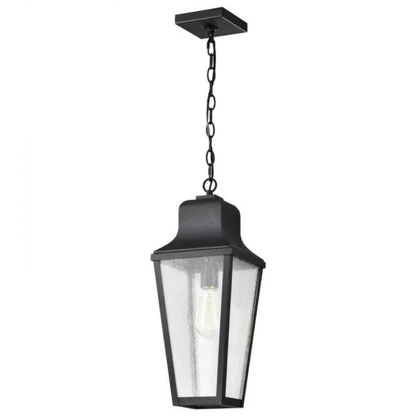 1 Lamp 120 volt Matte Black Hanging Lantern