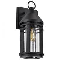 View 1 Light 120 volt Matte Black Wall Lantern