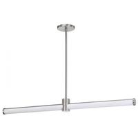 View 36" 39 watt 120 volt 3000K Natural White Brushed Nickel LED Island Pendant