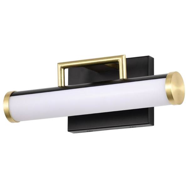 12" 13 watt 120 volt 3000K Natural White Matte Black Solano LED Vanity Light Fixture
