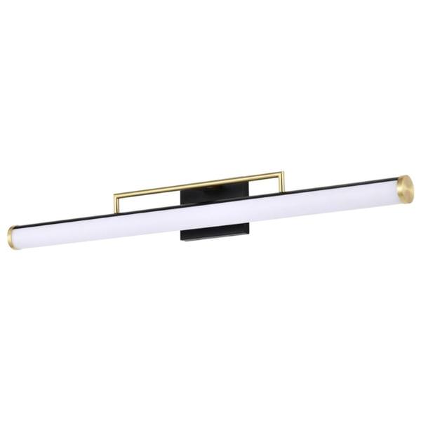36" 39 watt 120 volt 3000K Natural White Matte Black Solano LED Vanity Light Fixture