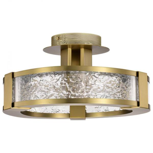 13" 30 watt 120/277 volt 3000K Natural White Vintage Brass