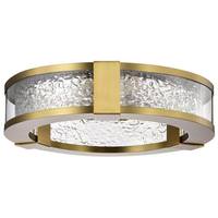 Nuvo Lighting 13" 30 watt 120/277 volt 3000K Natural White Vintage Brass Indoor LED Flush Mount Fixture