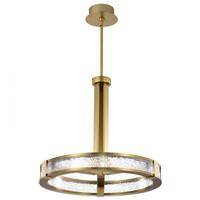 View 24" 40 watt 120/277 volt 3000K Natural White Vintage Brass LED Pendant Light Fixture
