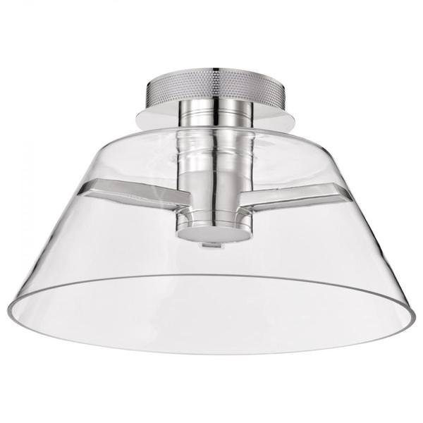 18 watt 120 volt 3000K Natural White Polished Nickel Indoor LED Semi Flush Mount Light Fixture