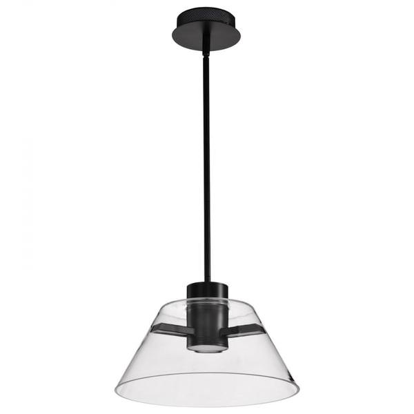 14" 12 watt 120 volt 3000K Natural White Matte Black LED Pendant