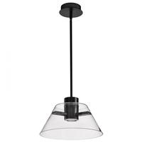 View 14" 12 watt 120 volt 3000K Natural White Matte Black LED Pendant