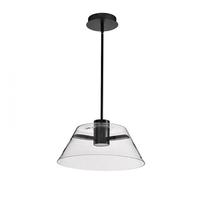 View 17" 18 watt 120 volt 3000K Natural White Matte Black LED Pendant
