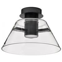 Nuvo Lighting 14" 12 watt 120 volt 3000K Natural White Matte Black LED Semi Flush Light Fixture