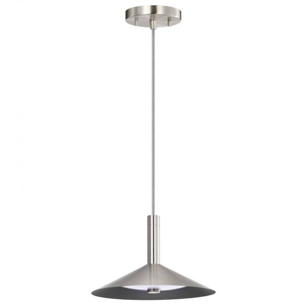 10" 18 watt 120 volt CCT Selectable Brushed Nickel LED Pendant