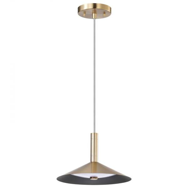 10" 18 watt 120 volt CCT Selectable Burnished Brass LED Pendant