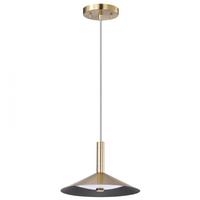 View 10" 18 watt 120 volt CCT Selectable Burnished Brass LED Pendant