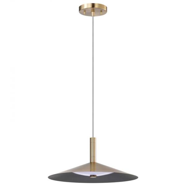 14" 18 watt 120 volt CCT Selectable Burnished Brass LED Pendant
