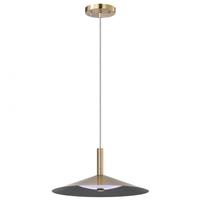 View 14" 18 watt 120 volt CCT Selectable Burnished Brass LED Pendant