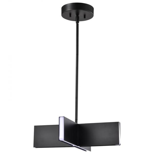 16" 18 watt 120 volt 3000K Natural White Matte Black LED Pendant