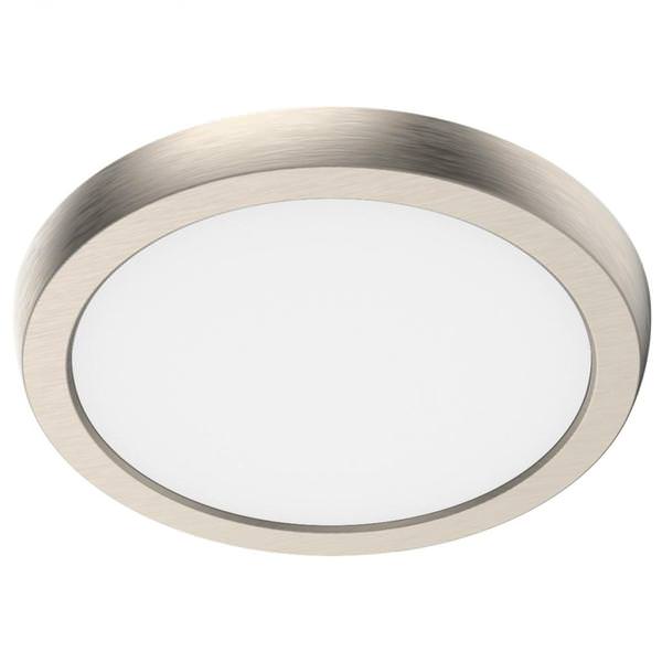 7" 10 watt 120 volt CCT Selectable Brushed Nickel LED Flush Mount Fixtures