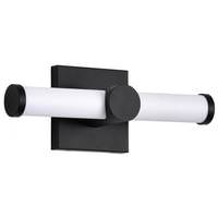 View 12" 13 watt 120 volt 3000K Natural White Matte Black LED Vanity Light Fixture