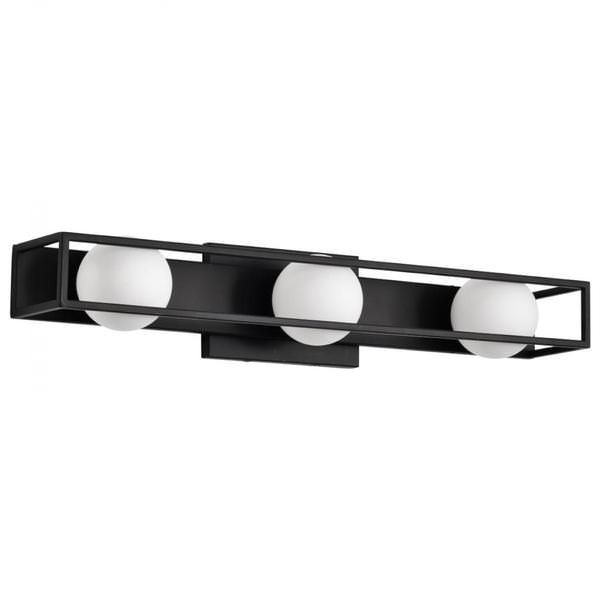 24" 3 Light 15 watt 120 volt 3000K Natural White Matte Black LED Vanity Light Fixture