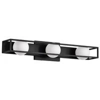 Nuvo Lighting 24" 3 Light 15 watt 120 volt 3000K Natural White Matte Black LED Vanity Light Fixture