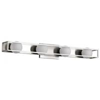 Nuvo Lighting 4 light 32" 20 watt 120 volt 3000K Natural White Brushed Nickel LED Vanity Light Fixture