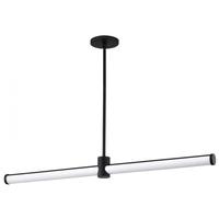 View 36" 39 watt 120 volt 3000K Natural White Matte Black LED Island Pendant
