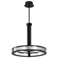 View 24" 40 watt 120/277 volt 3000K Natural White Matte Black LED Pendant Light Fixture