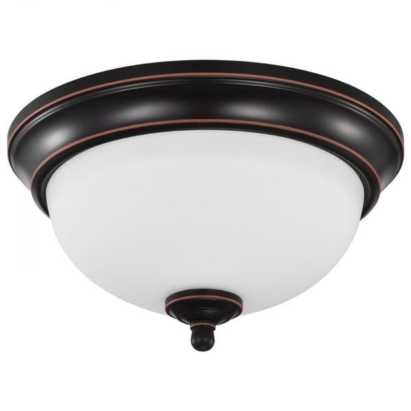 11" 19 watt 120 volt 3000K Natural White Mahogany Bronze LED Flush Mount Light Fixture