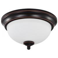 Nuvo Lighting 11" 19 watt 120 volt 3000K Natural White Mahogany Bronze LED Flush Mount Light Fixture