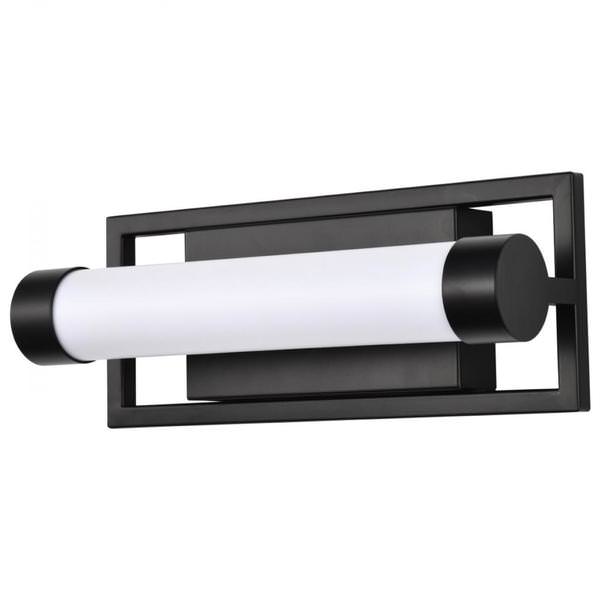 12" 13 watt 120 volt 3000K Natural White Matte Black Canal Indoor LED Vanity Fixture