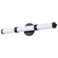 View 26 watt 120 volt 3000K Natural White Matte Black Kagen Indoor LED Vanity Light Fixture