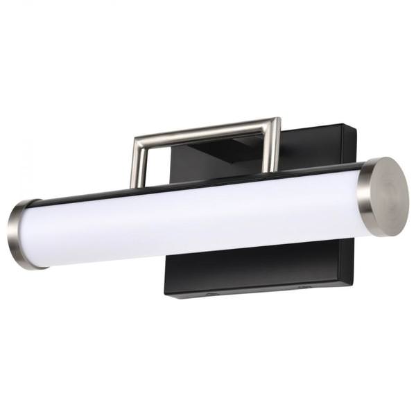 13 watt 120 volt 3000K Natural White Black / Brushed Nickel Solano Indoor LED Vanity Fixture