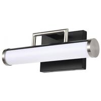 Nuvo Lighting 13 watt 120 volt 3000K Natural White Black / Brushed Nickel Solano Indoor LED Vanity Fixture