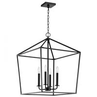 View 4 Light Matte Black Emma Indoor Pendant Light Fixture