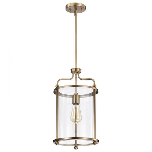 1 Light Burnished Brass Yorktown Indoor Pendant Light Fixture