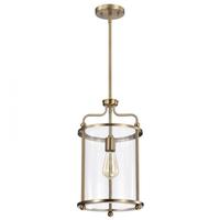 View 1 Light Burnished Brass Yorktown Indoor Pendant Light Fixture