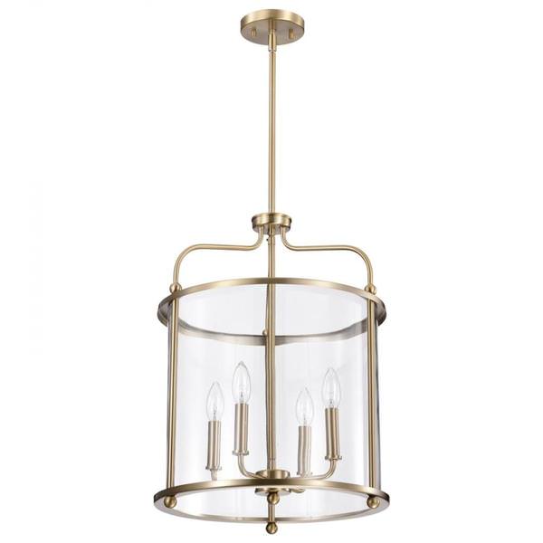 4 Lamp Burnished Brass Yorktown Indoor Pendant Light Fixture