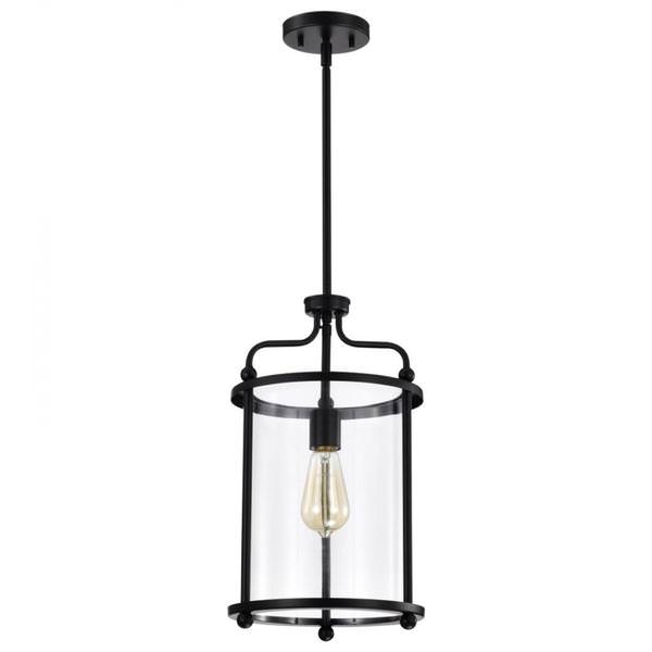1 Lamp Matte Black Yorktown Indoor Pendant Light Fixture