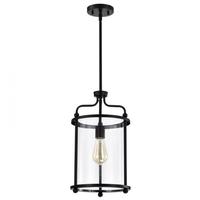 Nuvo Lighting 1 Lamp Matte Black Yorktown Indoor Pendant Light Fixture