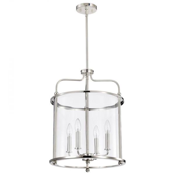4 Light Polished Nickel Yorktown Indoor Pendant Light Fixture