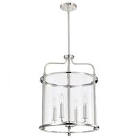 View 4 Light Polished Nickel Yorktown Indoor Pendant Light Fixture