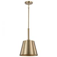 View 1 Light Burnished Brass / Gold Alexis Pendent Light Fixture