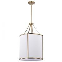 View 3 Light Burnished Brass Easton Indoor Pendant Light Fixture