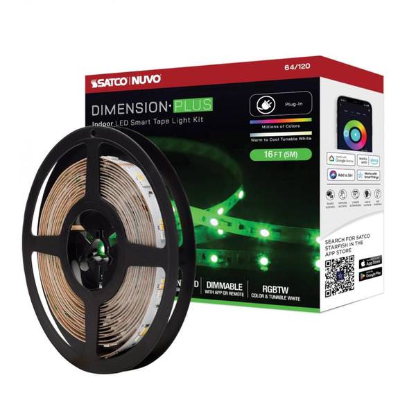 16' 12 watt 120 volt 2700K Warm White Starfish RGB with Remote