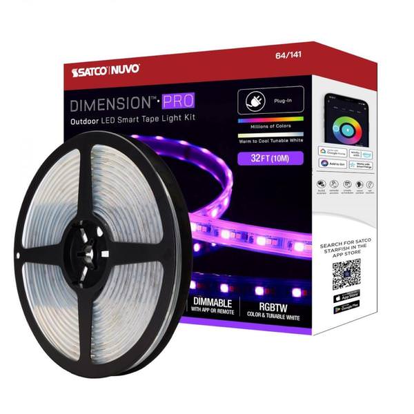 32' 30 watt 24 volt 2700K Warm White RGB LED Tape Light Kit with Remote