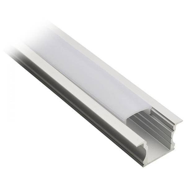 16' Silver Recessed Tape Channel