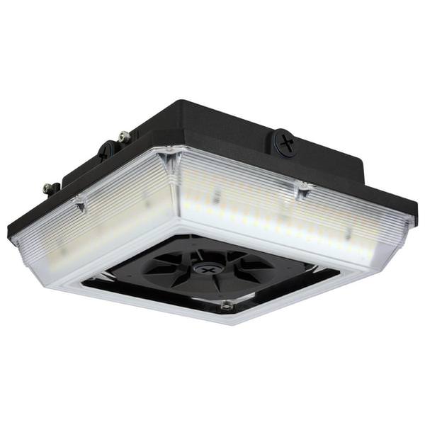 Selectable watt 120/277 volt CCT Selectable Bronze LED Canopy Light Fixture