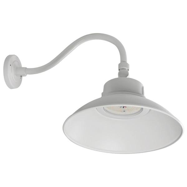 Selectable watt 120/277 volt CCT Selectable White LED Gooseneck Fixture