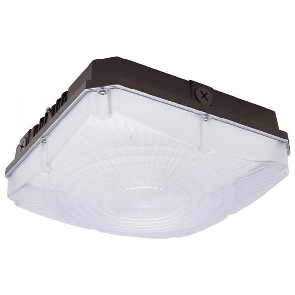 10" Selectable watt 120/277 volt CCT Selectable Bronze LED Canopy Light Fixture