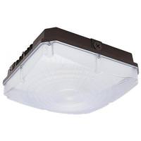 Nuvo Lighting 10" Selectable watt 120/277 volt CCT Selectable Bronze LED Canopy Light Fixture
