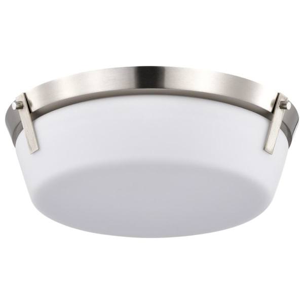 3 Light Brushed Nickel Rowen Flush Mount Light Fixture